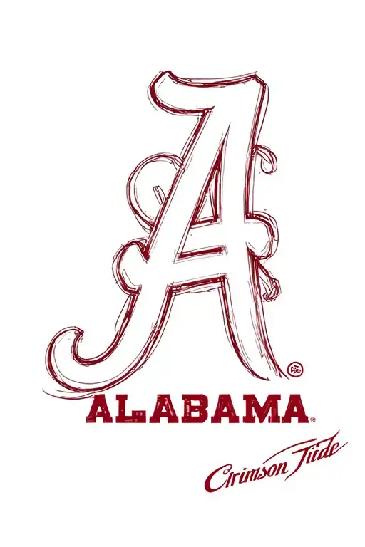 Alabama crimson tide tattoo design idea