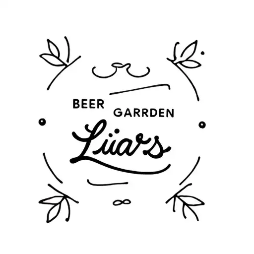 beer garden liars tattoo design idea