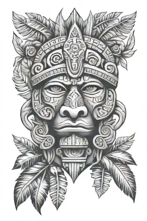 Mayan Jungle theme shoulder tatoo tattoo design idea