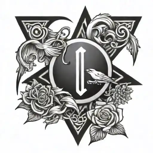 no problem symbol tattoo design idea