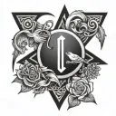 no problem symbol tattoo design idea