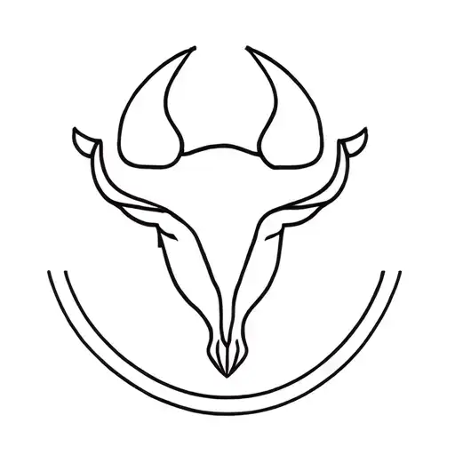Astrological sign Taurus and Aquarius that protects tattoo design idea