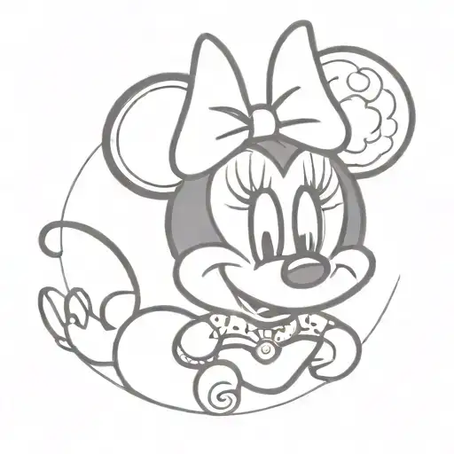 Minnie Mouse tattoo design idea
