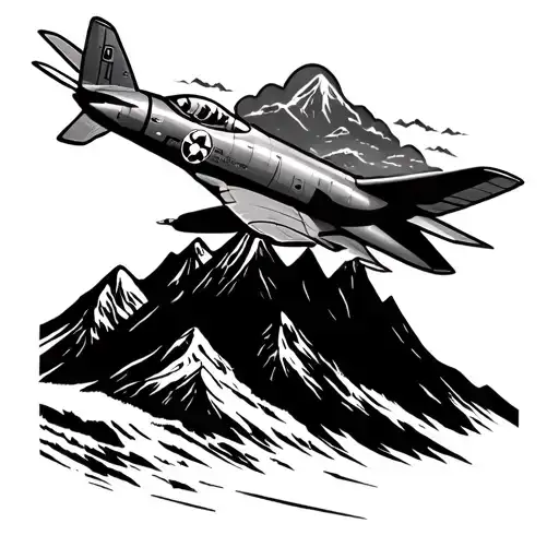 mountain spitfire tattoo design idea