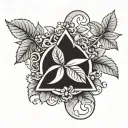 Tulsi + Infinity Symbol tattoo design idea