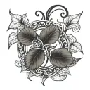 Tulsi + Infinity Symbol tattoo design idea