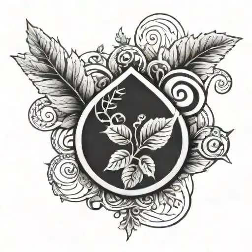 Tulsi + Infinity Symbol tattoo design idea