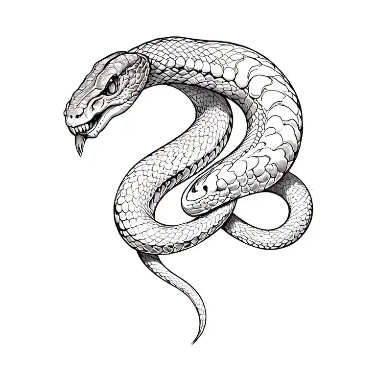snake haze tattoo design idea