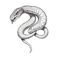 snake haze tattoo design idea