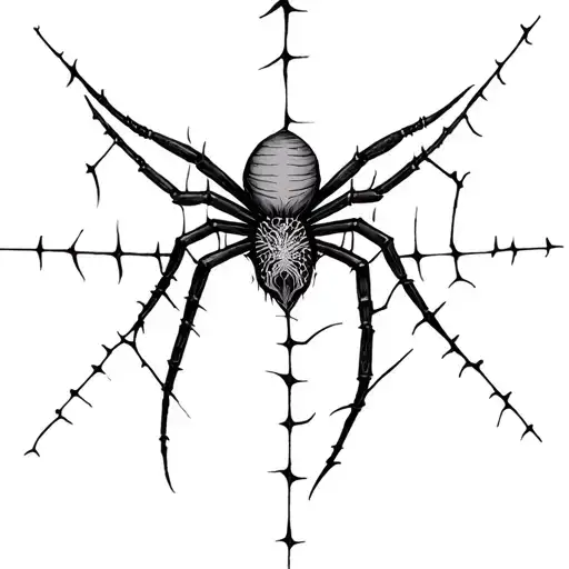 Coverup Spider Webs tattoo design idea