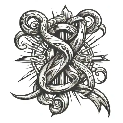 stroke survivor symbol intertwined tattoo design idea