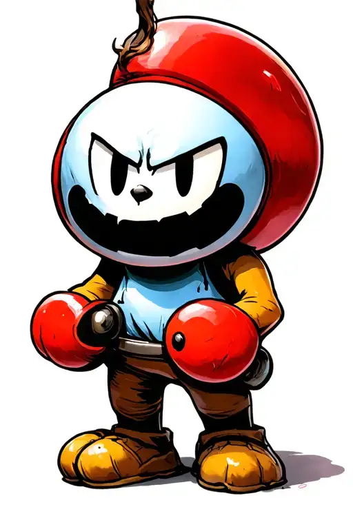 shy guy looking tattoo design idea