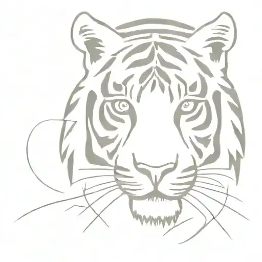tiger face tattoo design idea