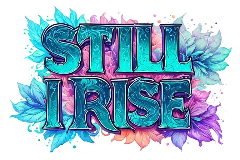 "STILL I RISE" phoinex tattoo design idea