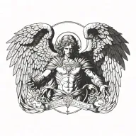 Archangel Michael tattoo design idea