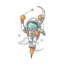 Coverup Space tattoo design idea