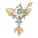 Coverup Space tattoo design idea