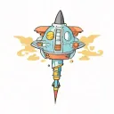 Coverup Space tattoo design idea