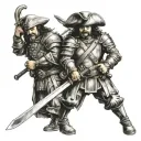 3 musketeers tattoo design idea