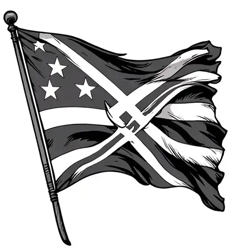 Rebel Flag tattoo design idea