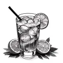 aperol spritz tattoo design idea