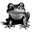 Japanese Frog tattoo design idea
