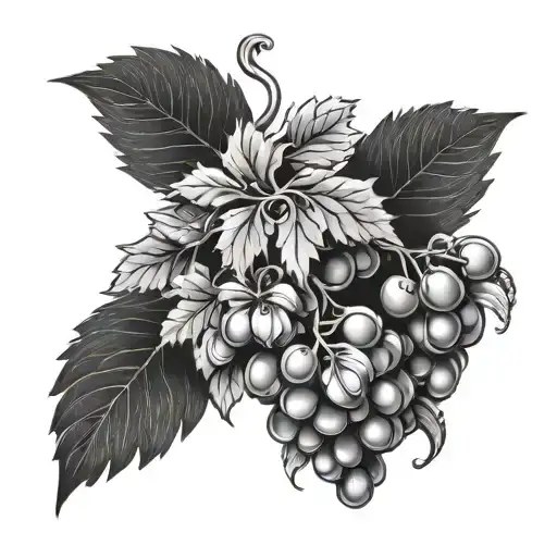 grape santa maria under tattoo design idea