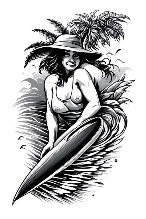 surf style goodbye tattoo tattoo design idea