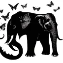 elephant, butterflies, poison tree, maleficent, and a semi colon tattoo design idea