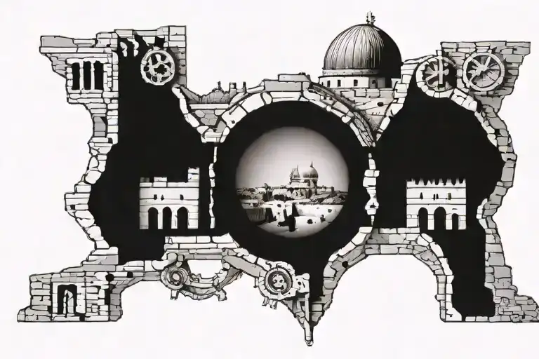 Western Wall in Jerusalem tattoo design idea
