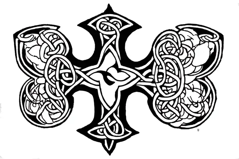 Celtic cross tattoo design idea