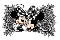 minnie mouse holding tattoo design idea