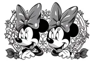 minnie mouse holding tattoo design idea