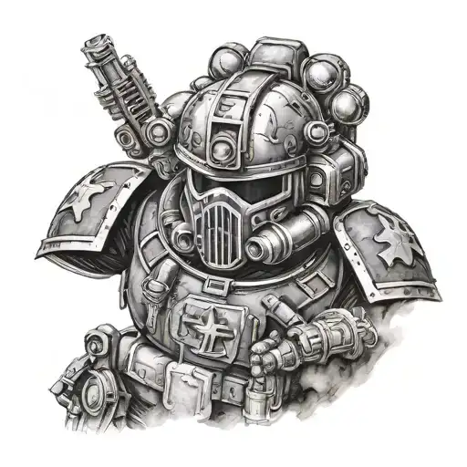 space marine deathwatch tattoo design idea