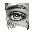 I love you to the end of my eyelashes and back tattoo design idea