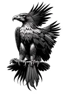 wedge tail eagle tattoo design idea