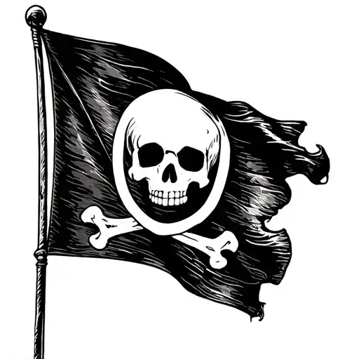 anarchist pirate flag tattoo design idea