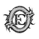 Magic letters with symmetrical dragons scales forming a tattoo design idea