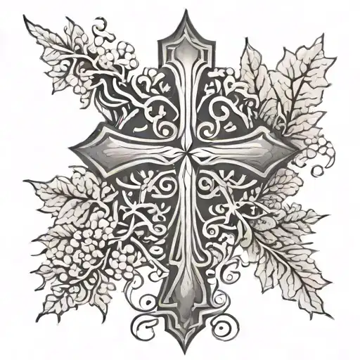 nature cross tattoo for men tattoo design idea