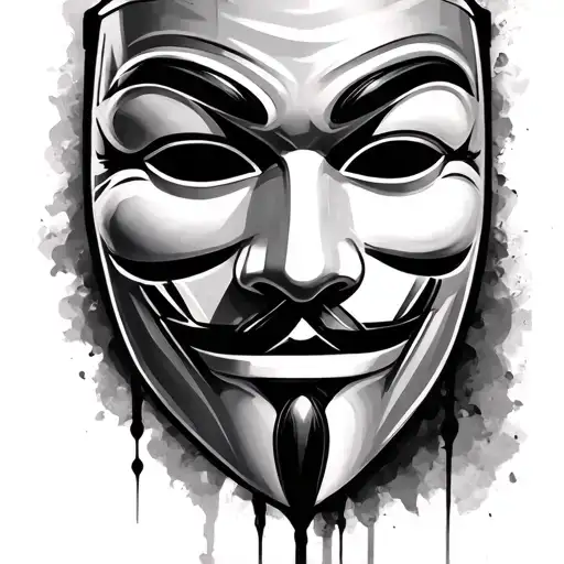 Anonymous Mask tattoo design idea