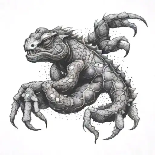 Leo Scorpio together tattoo design idea