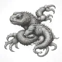 Leo Scorpio together tattoo design idea
