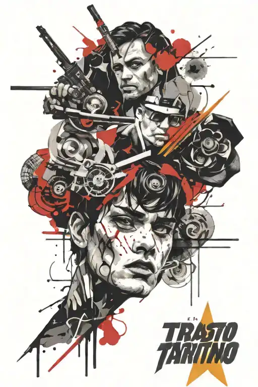 inspired by tarantino films tattoo design idea