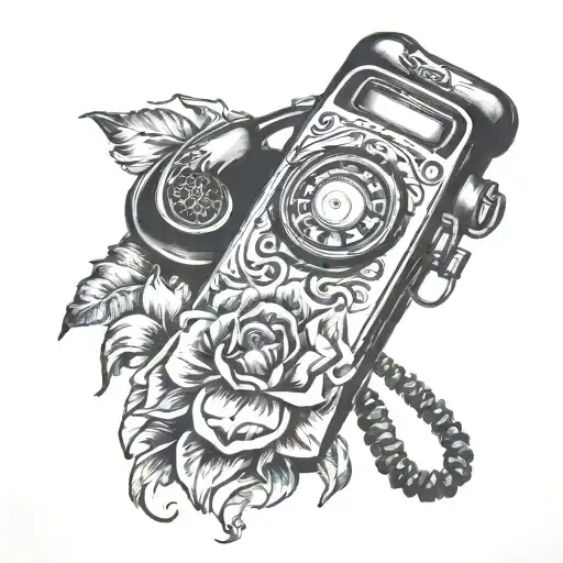phone tattoo design idea