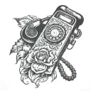 phone tattoo design idea