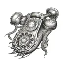 phone tattoo design idea