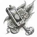 phone tattoo design idea