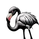 Flamingo tattoo design idea