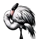Flamingo tattoo design idea