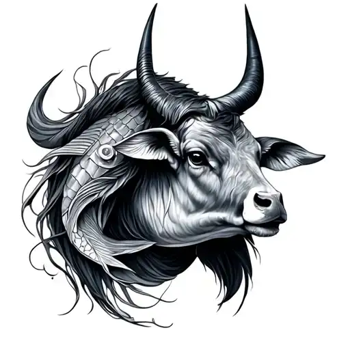 Taurus And Pisces tattoo design idea